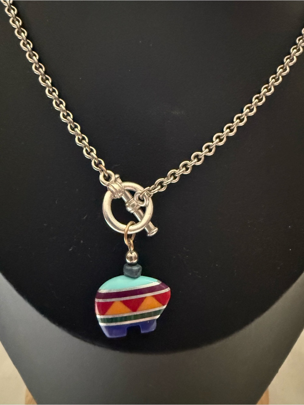 Handcrafted Multicolor Bear Pendant Necklace - Women Jewelry